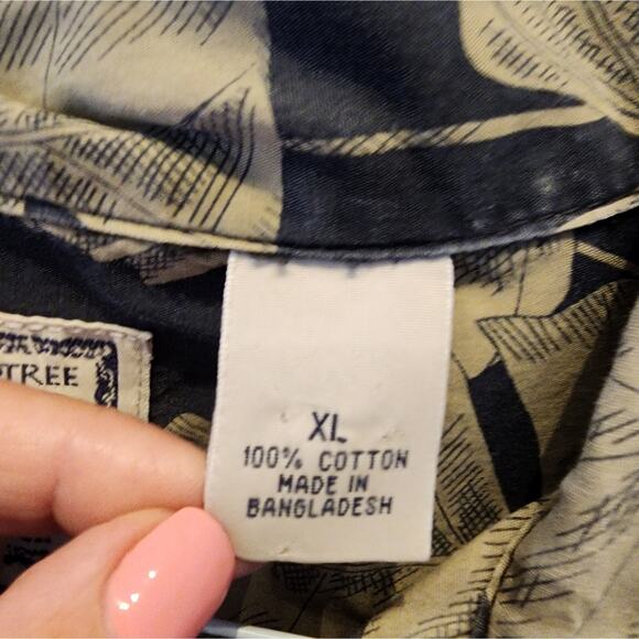 Vintage Roundtree & Yorke Men's Tropical Shirt Hawaiian Leafy Button Shirt XL - Picture 5 of 7